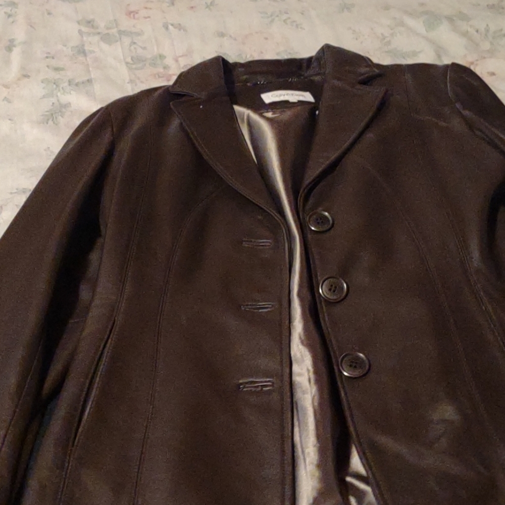 Leather blazer